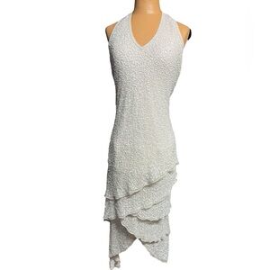 Mesami, Beaded Layered Halter Dress